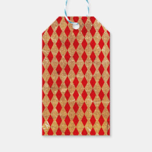 Etiqueta Para Presente Harlequin Red Vintage