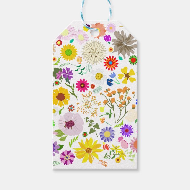 Etiqueta Para Presente Harmonia floral em Springtime (Frente)