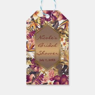 Etiqueta Para Presente Havaiano Golden Tropics Favor Elegante Vintage
