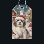 Etiqueta Para Presente Havanese Winter Wonderland Christmas Joy<br><div class="desc">Este design festivo captura o espírito alegre da época de férias, apresentando um adorável filhote vestindo um chapéu de Papai Noel. O cachorro está aninhado numa terra maravilhosa de inverno, completo com um boneco de neve, uma árvore de Natal decorada, e presentes lindamente envoltos. Os flocos de neve caem suavemente,...</div>