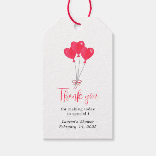 Etiqueta Para Presente Heart Balloon Love obrigado you