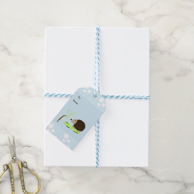 Etiqueta Para Presente Hedgehog (Com cordão)