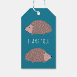 Etiqueta Para Presente Hedgehog Woodland Obrigado