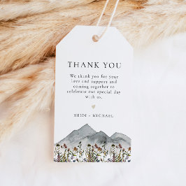 Etiqueta Para Presente HEIDI Boho Watercolor Wildflower Mountain Favor