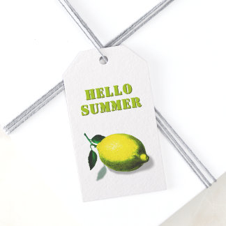 Etiqueta Para Presente Hello Summer Green Lemon Favor