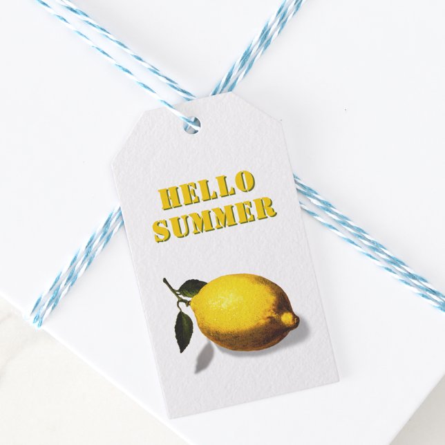 Etiqueta Para Presente Hello Summer Lemon Favor (Criador carregado)