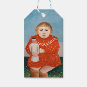 Etiqueta Para Presente Henri Rousseau - Criança com uma Doll