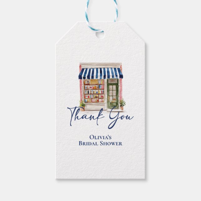 Etiqueta Para Presente Her New Chapter Begins Book themed Bridal Shower (Frente)