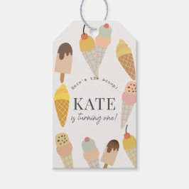 Etiqueta Para Presente Here's the Scoop Colorful Ice Cream 1st Birthday