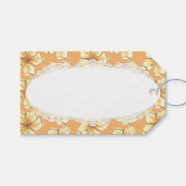 Etiqueta Para Presente Hibiscus & lace AMARELO
