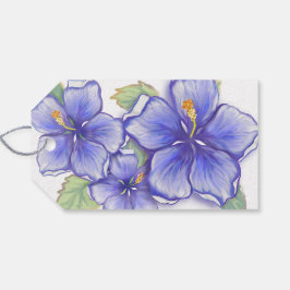 Etiqueta Para Presente Hibiscus & lace BLUE