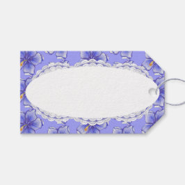 Etiqueta Para Presente Hibiscus & lace BLUE
