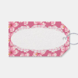 Etiqueta Para Presente Hibiscus & Lace PINK