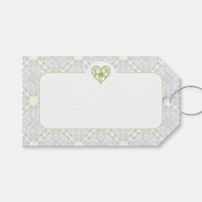 Etiqueta Para Presente Hibiscus & lace WHITE (Frente (horizontal))