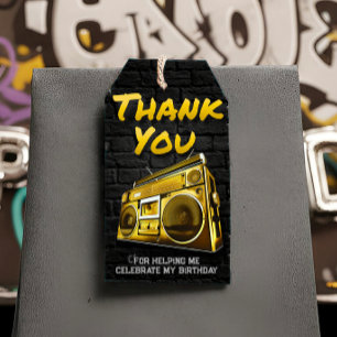 Etiqueta Para Presente Hip hop Birthday - Marca de Favor