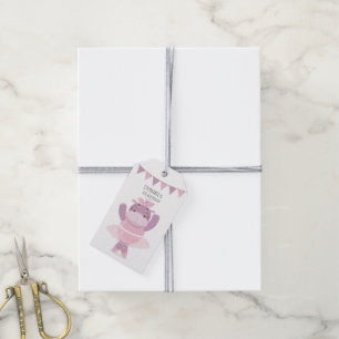 Etiqueta Para Presente Hippo Ballerina