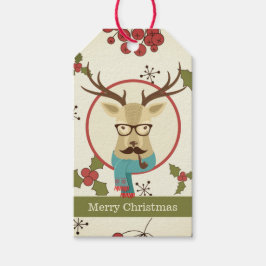 Etiqueta Para Presente Hipster Deer Christmas