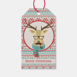 Etiqueta Para Presente Hipster Deer Christmas
