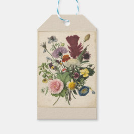 Etiqueta Para Presente Histórico Floral Personalizado da Vintage