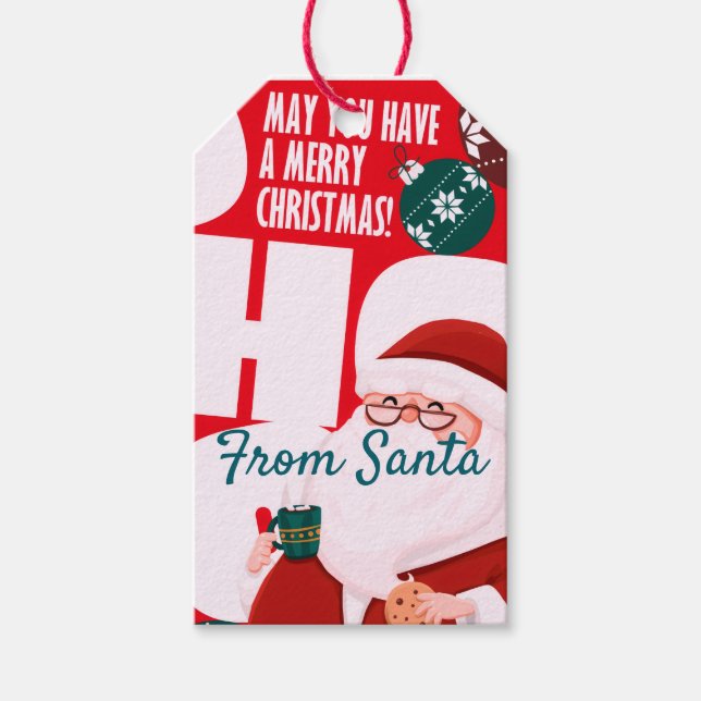 Etiqueta Para Presente Ho ho ho (Frente)