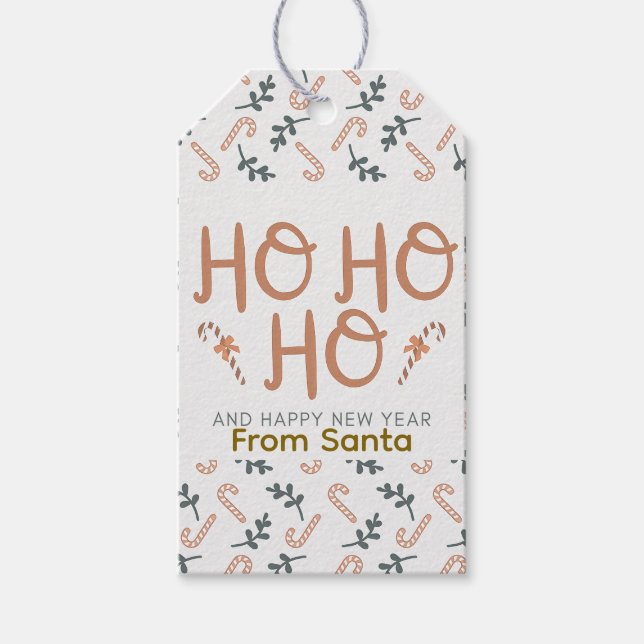 Etiqueta Para Presente Ho ho ho (Frente)