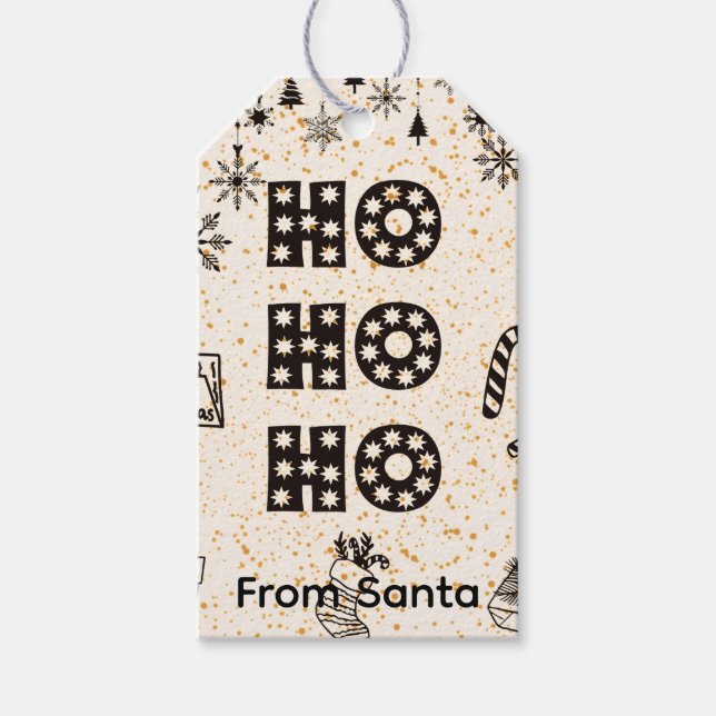 Etiqueta Para Presente Ho ho ho (Frente)
