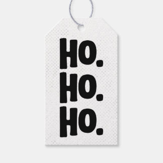 Etiqueta Para Presente Ho. Ho. Ho. Chic, Edgy & Fun White & Black