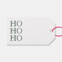 Ho Ho vazio branco verde escuro Natal moderno