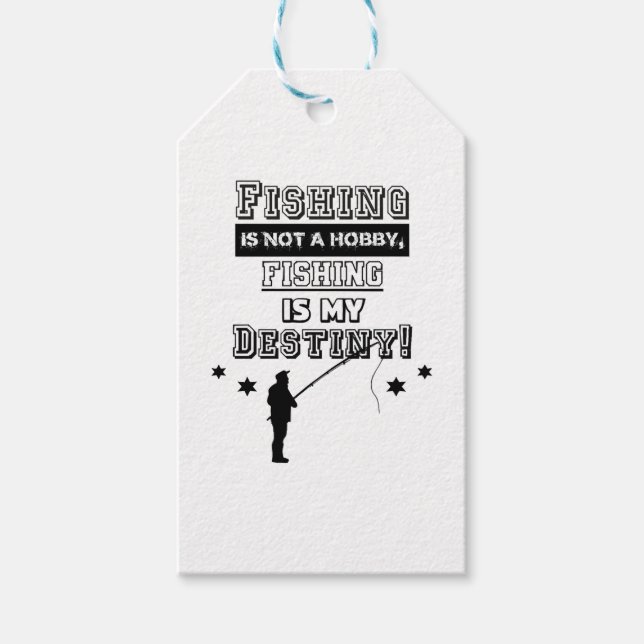 Etiqueta Para Presente Hobby de Pesca (Frente)