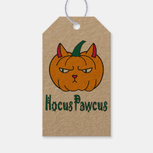 Etiqueta Para Presente Hocus pawcus Halloween abóbora gengibre magia