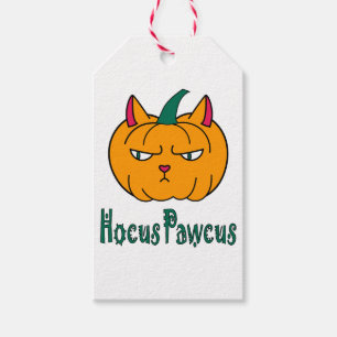 Etiqueta Para Presente Hocus pawcus Halloween abóbora gengibre magia