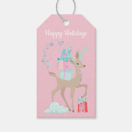 Etiqueta Para Presente Holiday Glitter Winter Wonderland Deer