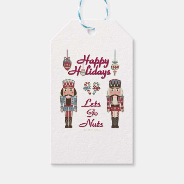 Etiqueta Para Presente Holiday Nutcracker deixa Loucos irem (Frente)