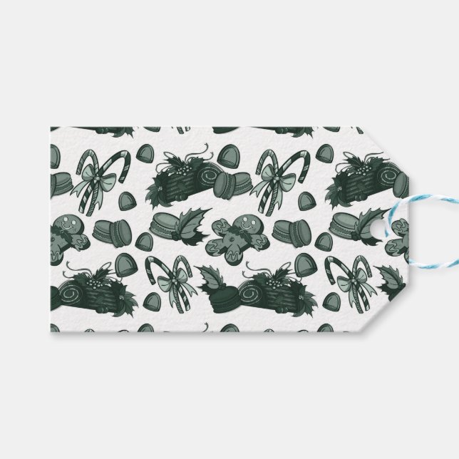 Etiqueta Para Presente Holiday Sweets- Pine (Solid) (Frente (horizontal))