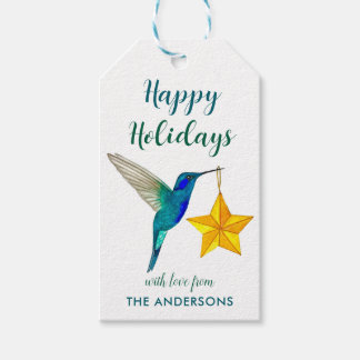 Etiqueta Para Presente Holidays Custom Hummingbird Gift Tags