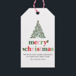 Etiqueta Para Presente Holly Feliz e Bright Christmas<br><div class="desc">Design de Natal brilhante e divertido para enviar para a família e amigos!</div>