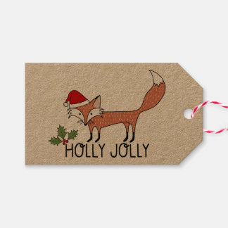 Etiqueta Para Presente Holly Jolly Fox