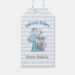 Etiqueta Para Presente Home Bakery Blue Flower Mixer