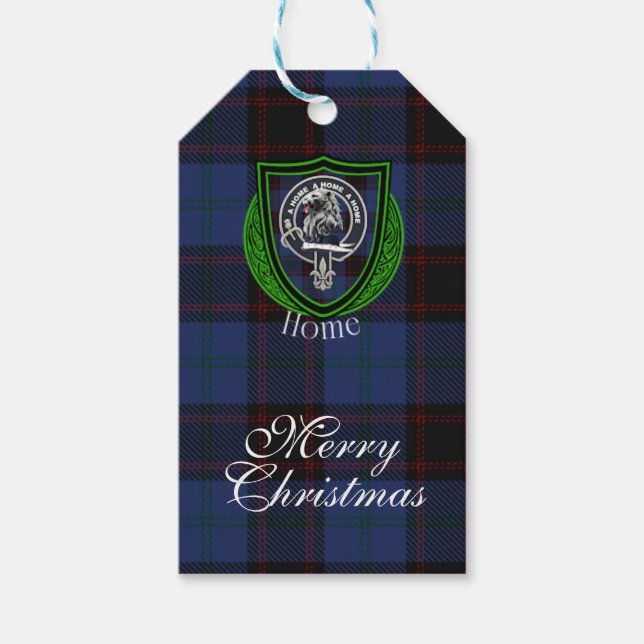 Etiqueta Para Presente Home Scottish Clan Tartan & Crest (Frente)