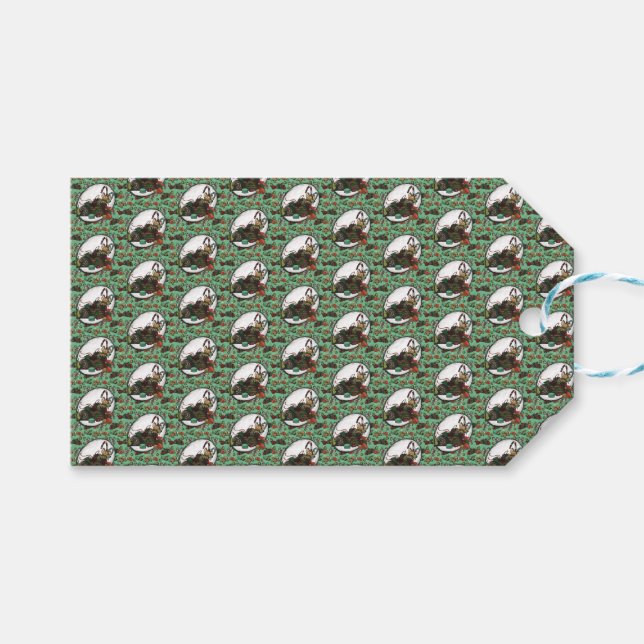 Etiqueta Para Presente Homem de Pão de Mel- Menta (Frente (horizontal))