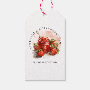 Etiqueta Para Presente Homemade Russo Strawberry Jam Mason Jar Hang Tag