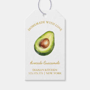Etiqueta Para Presente Homemade Simples Avocado GuacamoleHang Tag l Branc