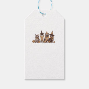 Etiqueta Para Presente Homens de estimação de Gatinho de Dia das Bruxas d