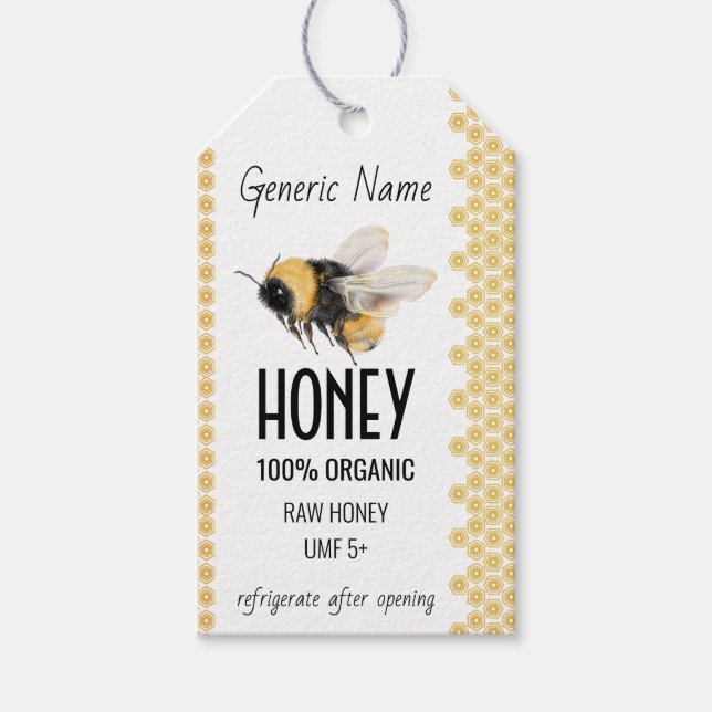 Etiqueta Para Presente Honeybee Honey (Frente)