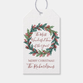 Etiqueta Para Presente Hora Mais Maravilhosa do Ano da Terra de Natal