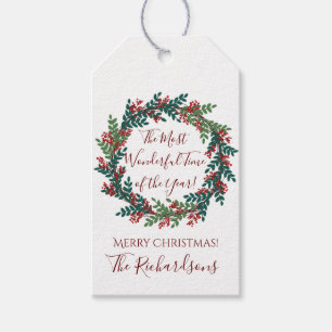 Etiqueta Para Presente Hora Mais Maravilhosa do Ano da Terra de Natal