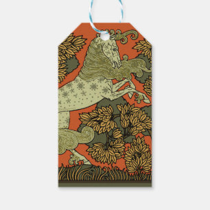 Etiqueta Para Presente Horse Medieval Arts Artesanatos Art Nouveau