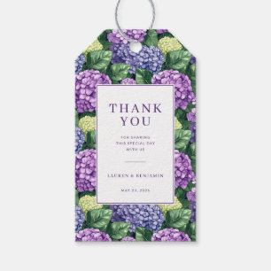 Etiqueta Para Presente Hortênsia Floral Roxa Elegante