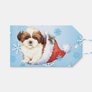 Etiqueta Para Presente Howlidays feliz Shih Tzu