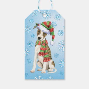 Etiqueta Para Presente Howlidays feliz Whippet